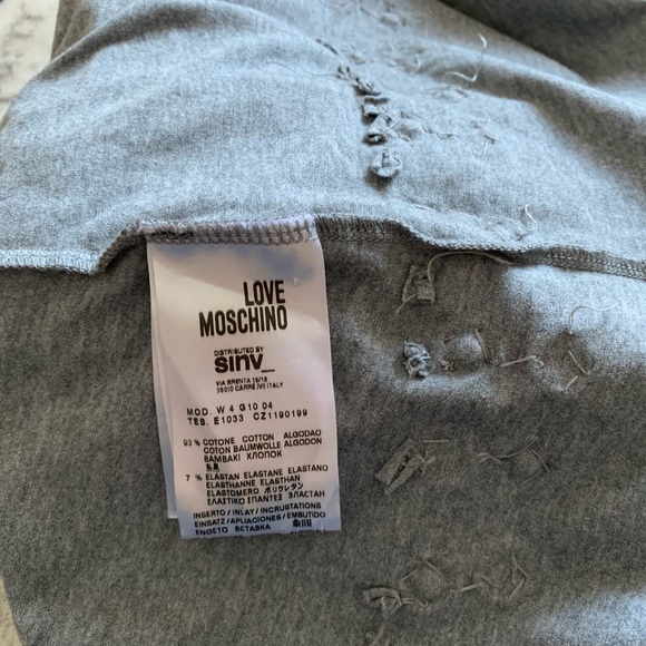 Moschino Couture Milano ! Grey T-shirt new with tags size USA 4 - Picture 13 of 14